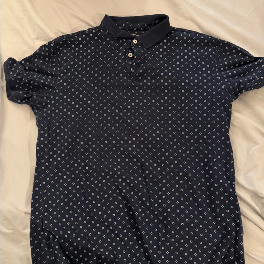 Stylish Navy Pattern Polo for Men